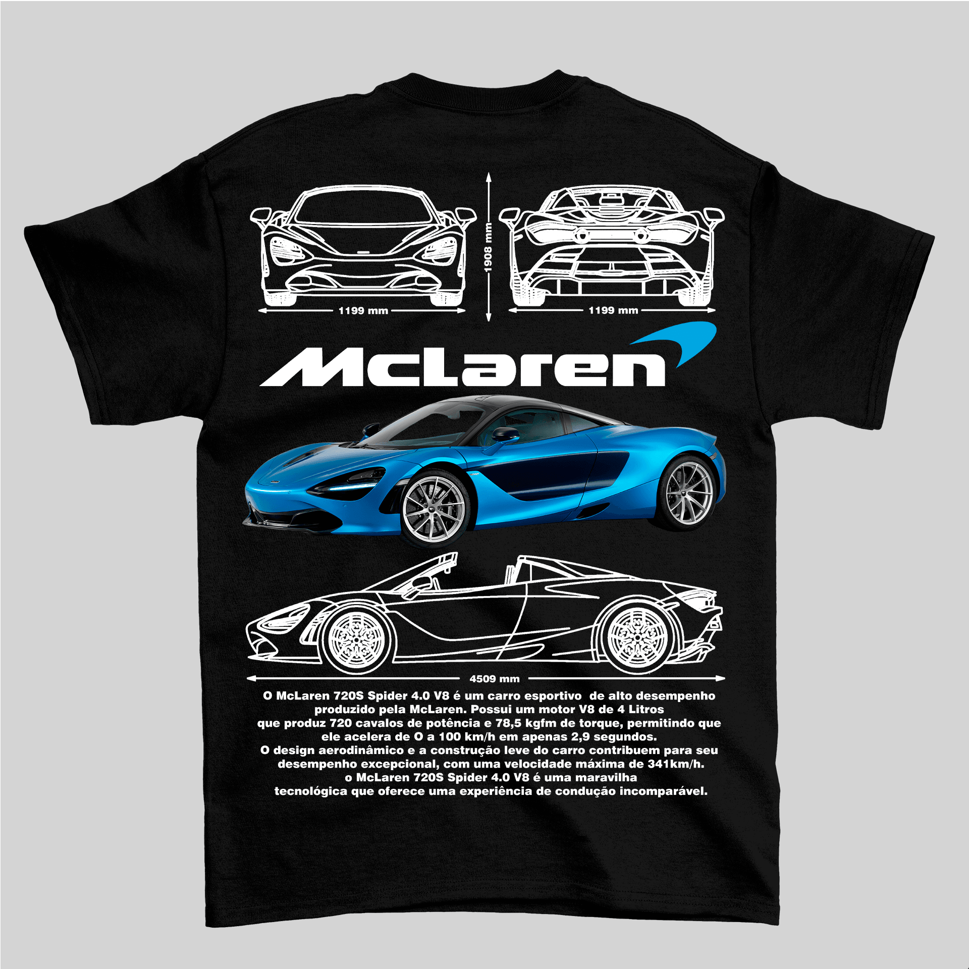 Camiseta Mclaren 720s Spider - GTS104