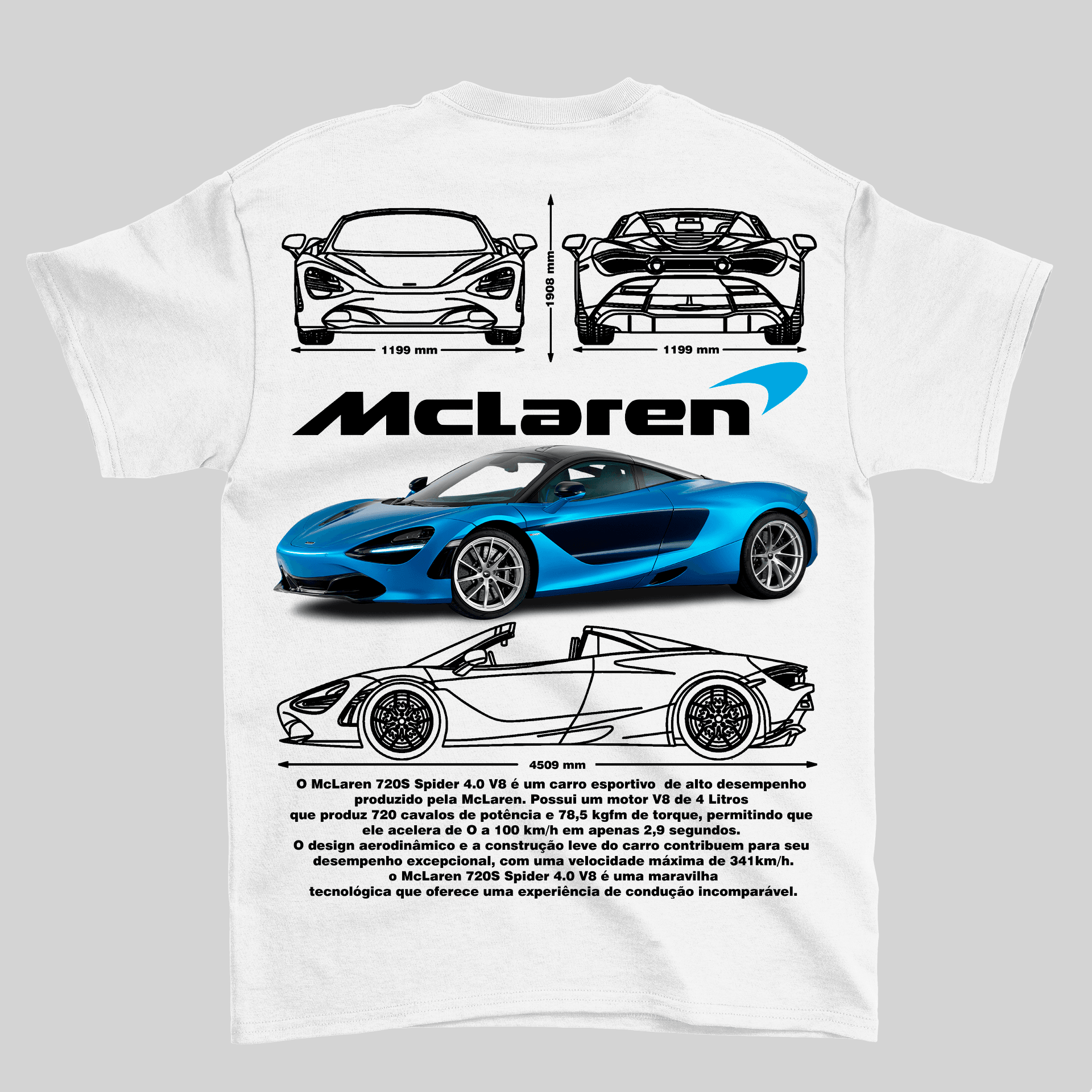 Camiseta Mclaren 720s Spider - GTS104