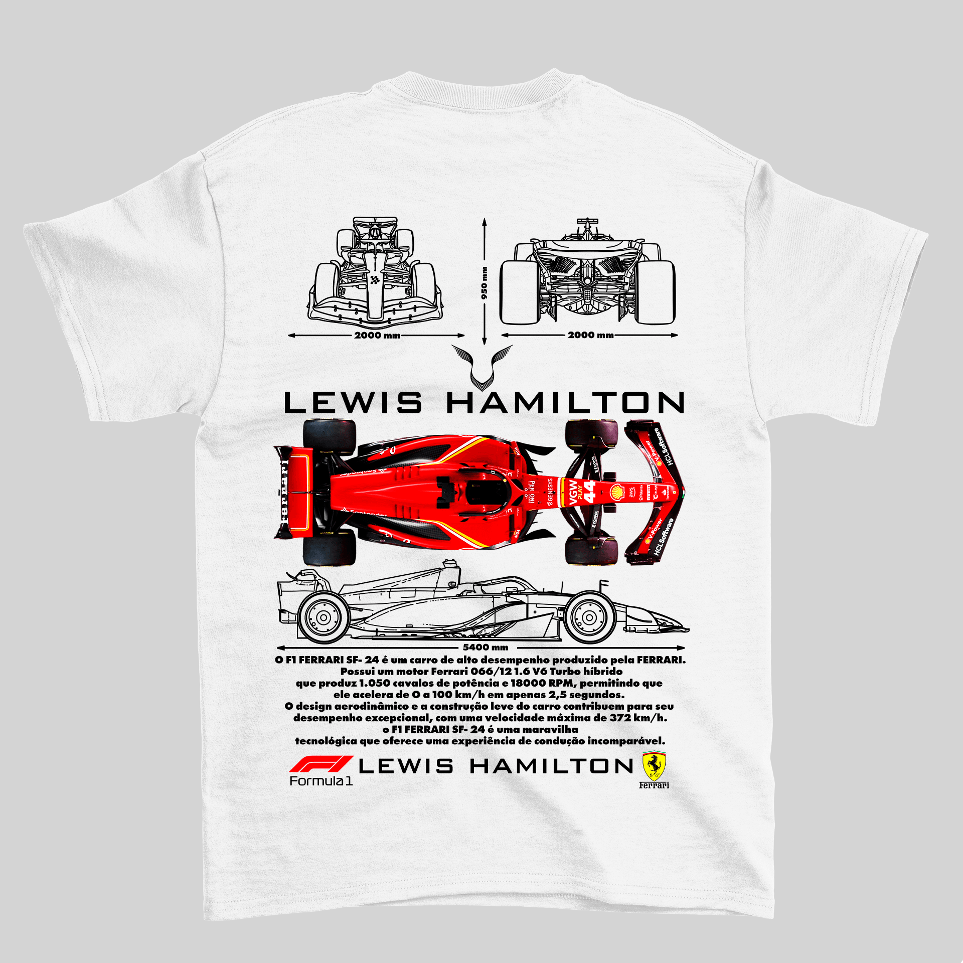 Camiseta Formula 1 Lewis Hamilton - GTS92