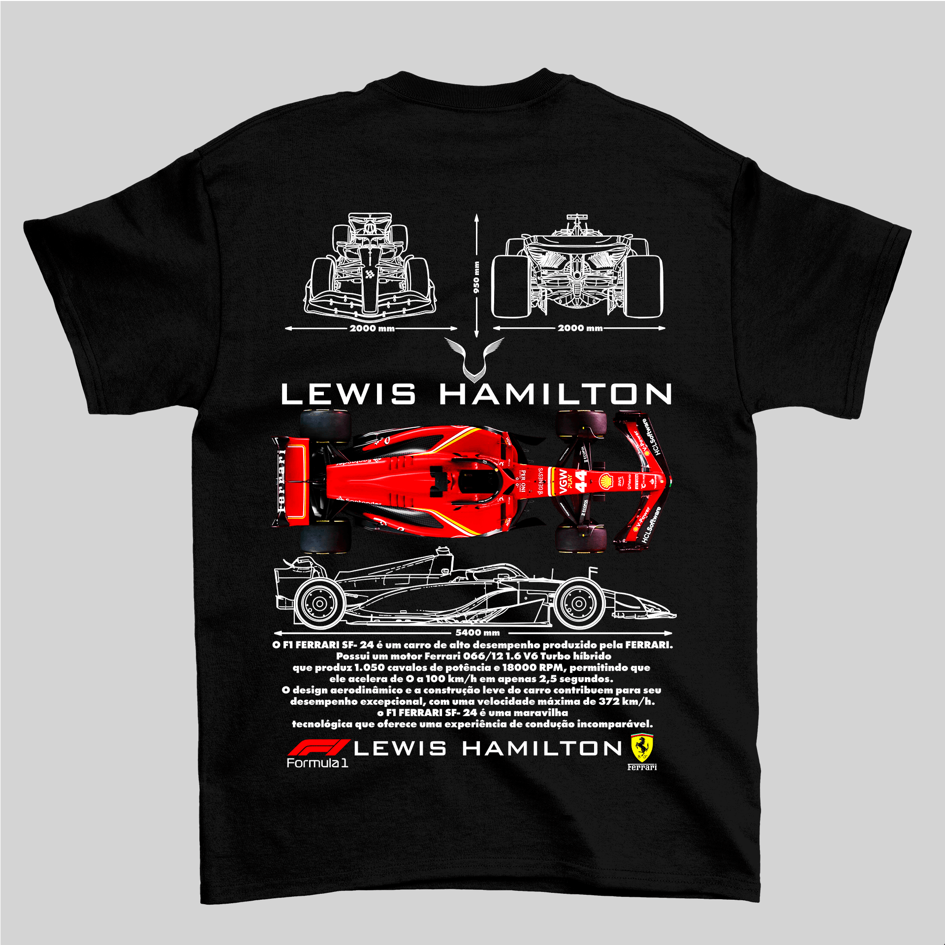 Camiseta Formula 1 Lewis Hamilton - GTS92