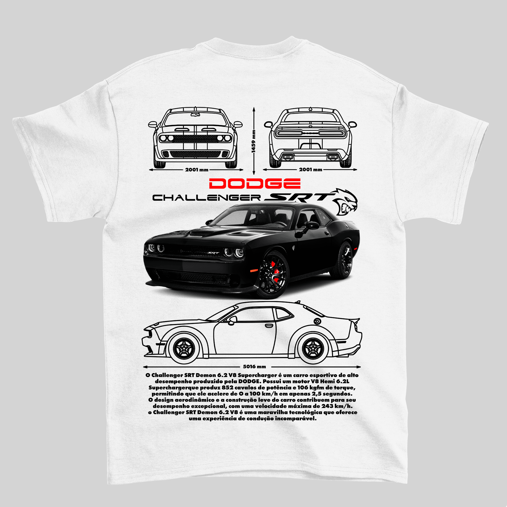 Camiseta Dodge Challenger SRT - GTS94