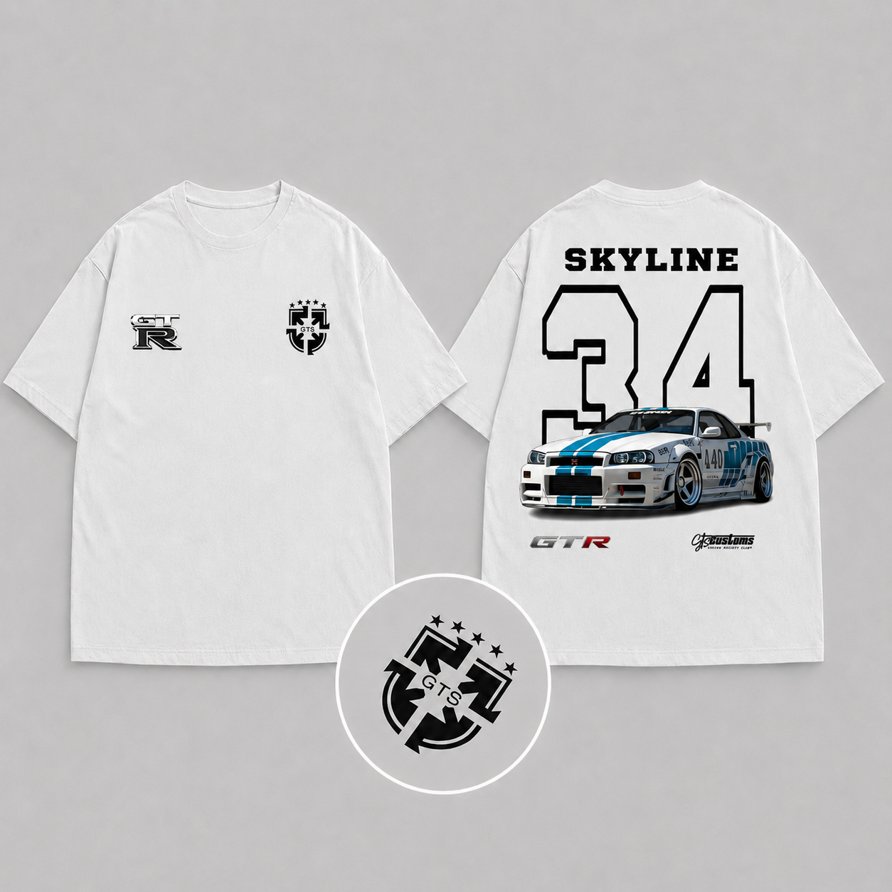 Camiseta Oversized Brasil - Skyline R34