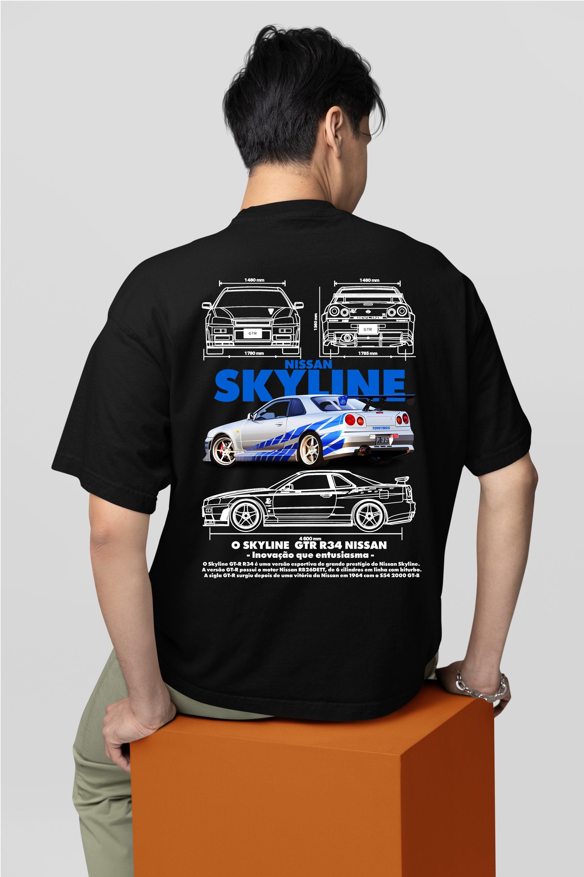 Camiseta Velozes e Furiosos Skyline GTR R34 - GTS77