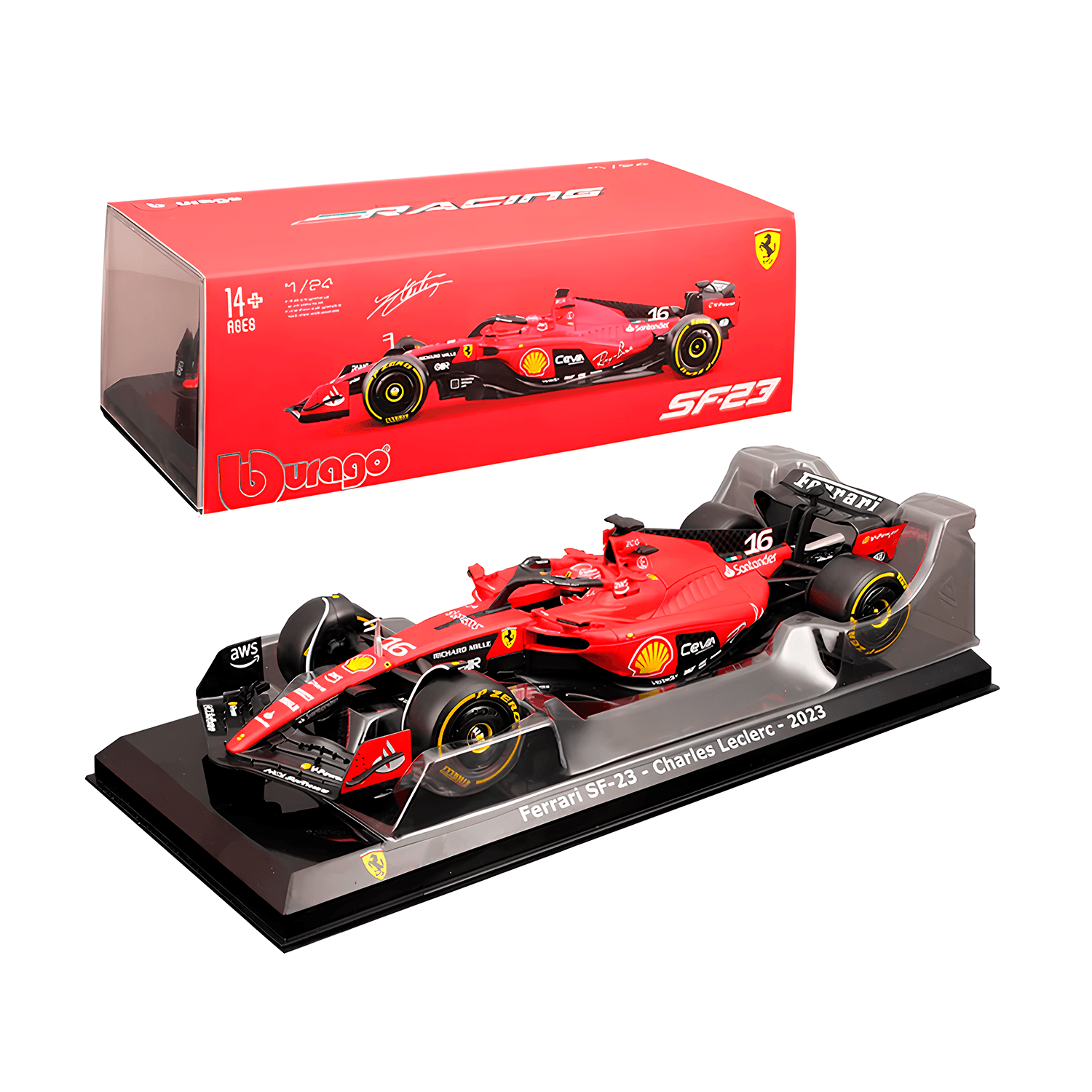 F1 Miniatura Ferrari SF23 #16 Charles Leclerc 1:24