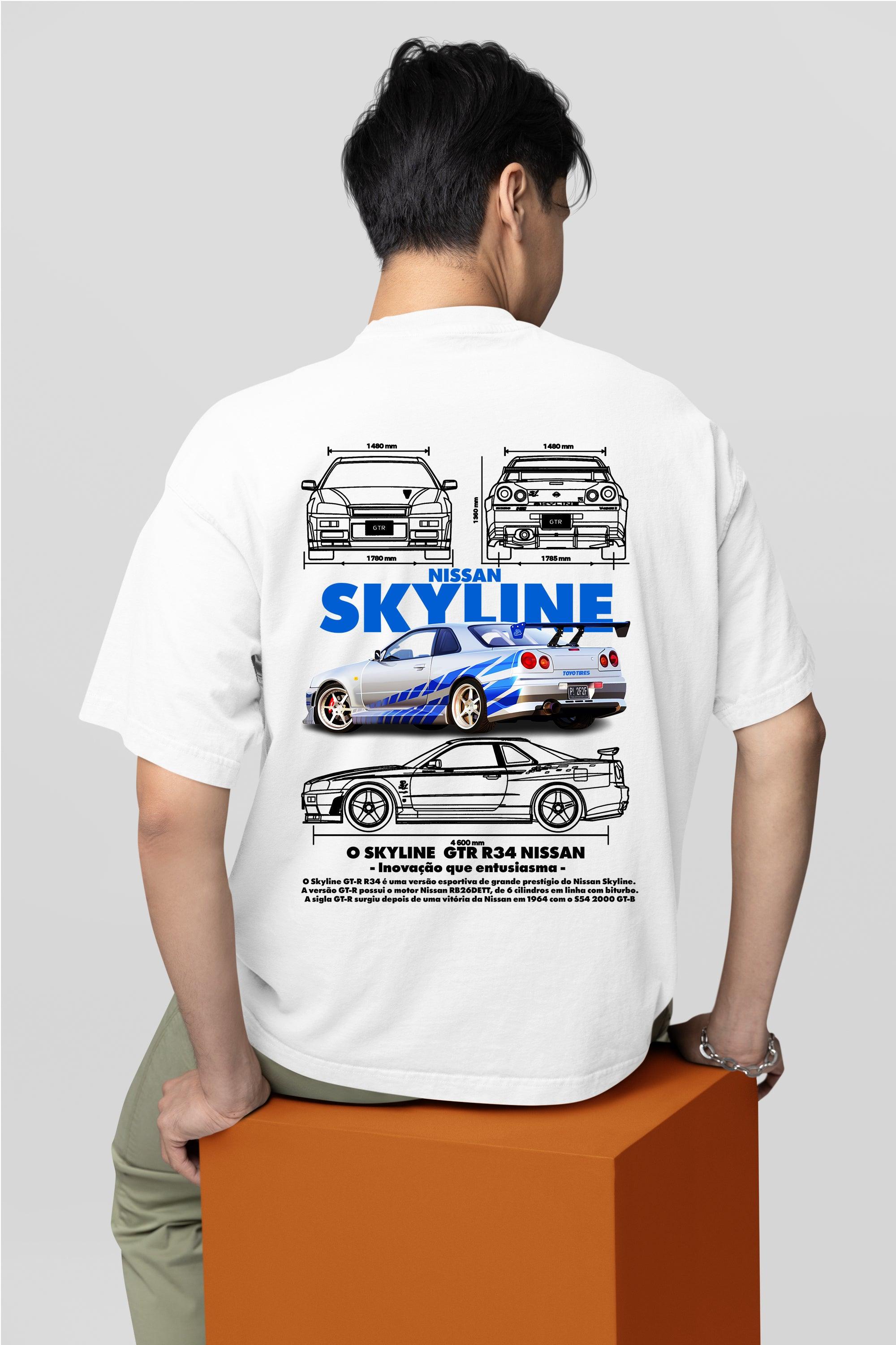 Camiseta Velozes e Furiosos Skyline GTR R34 - GTS77