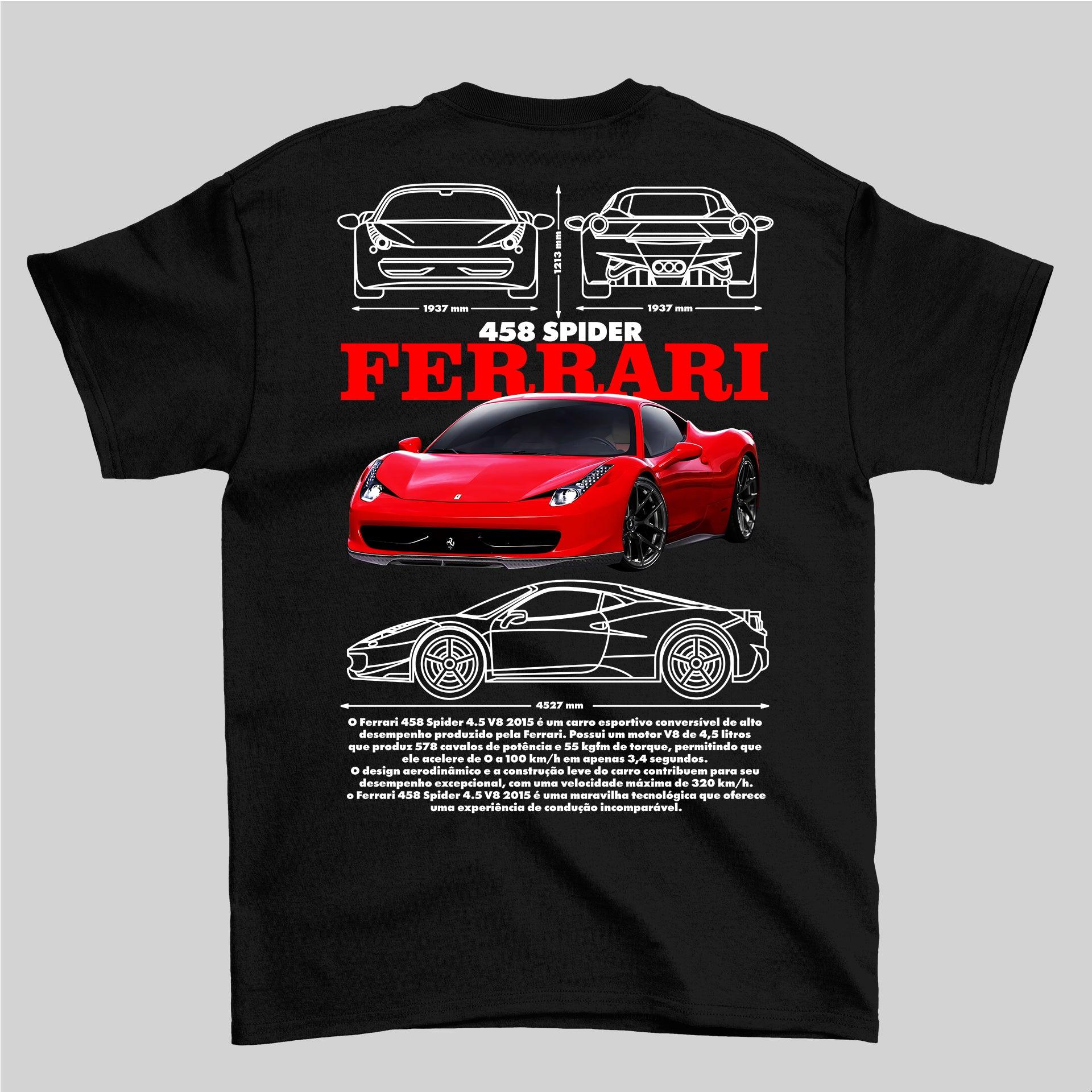 Camiseta Ferrari 458 Spider - GTS75