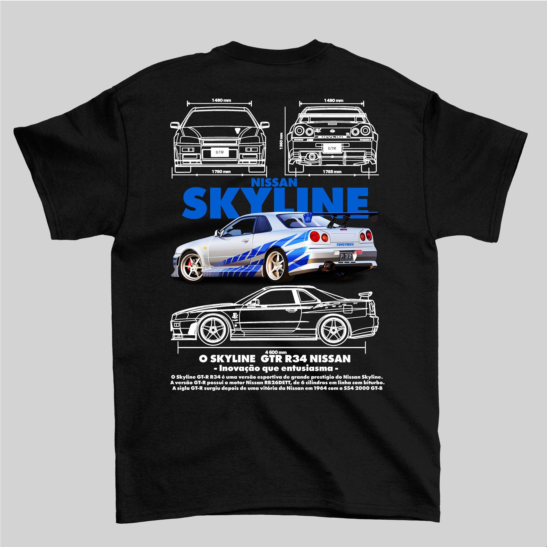 Camiseta Velozes e Furiosos Skyline GTR R34 - GTS77