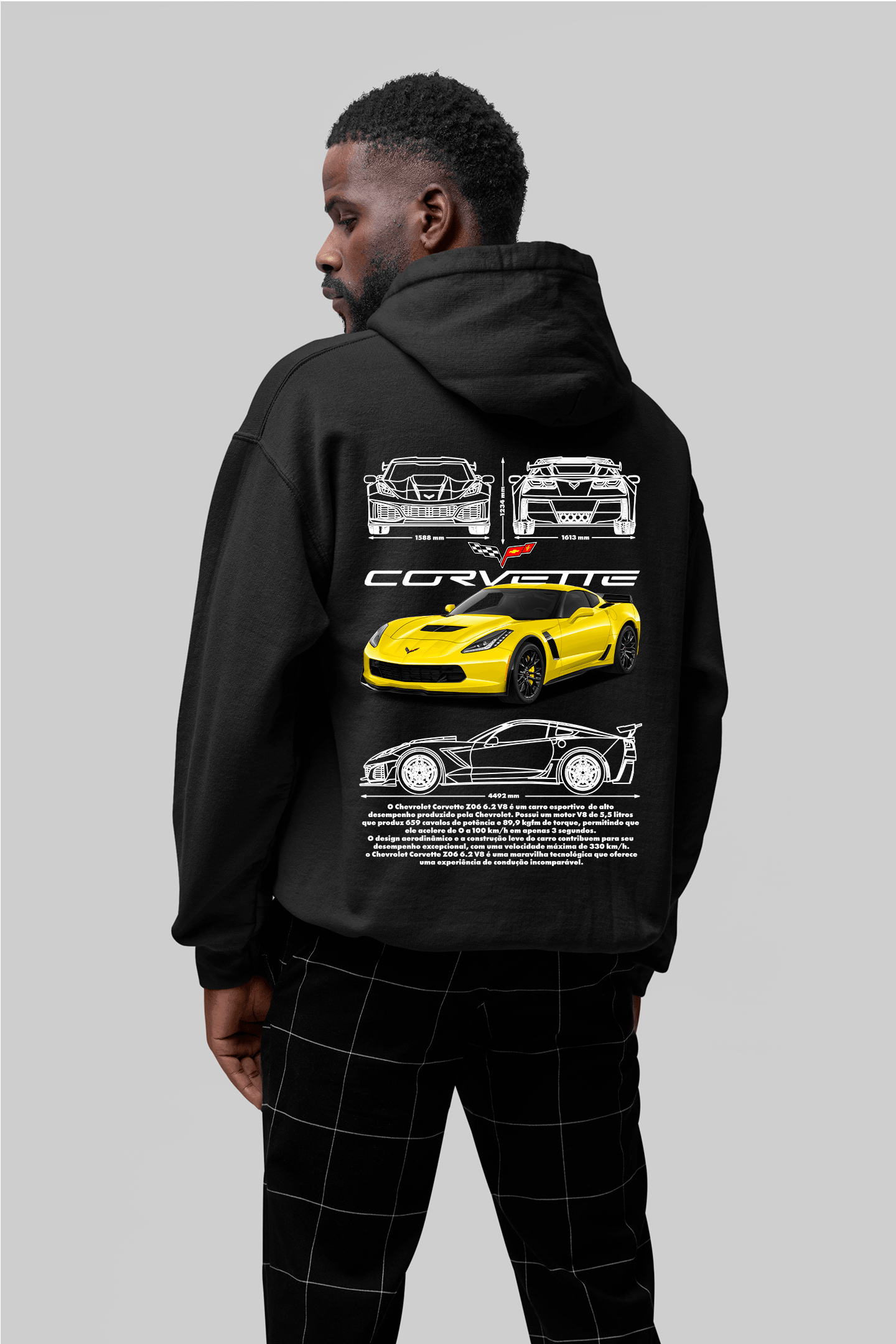 Moletom com Capuz Corvette Z06 - GTSC14