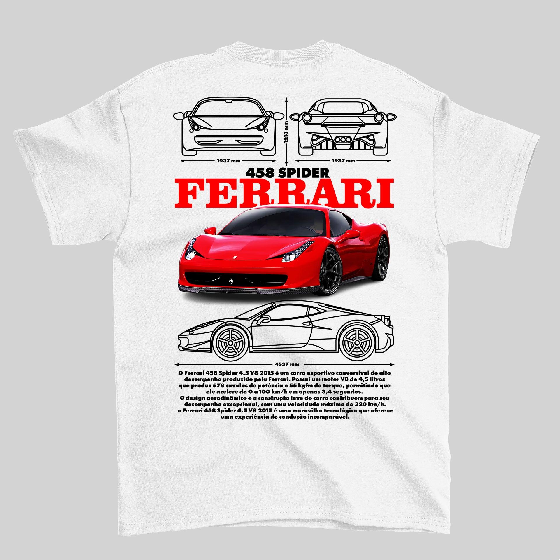 Camiseta Ferrari 458 Spider - GTS75