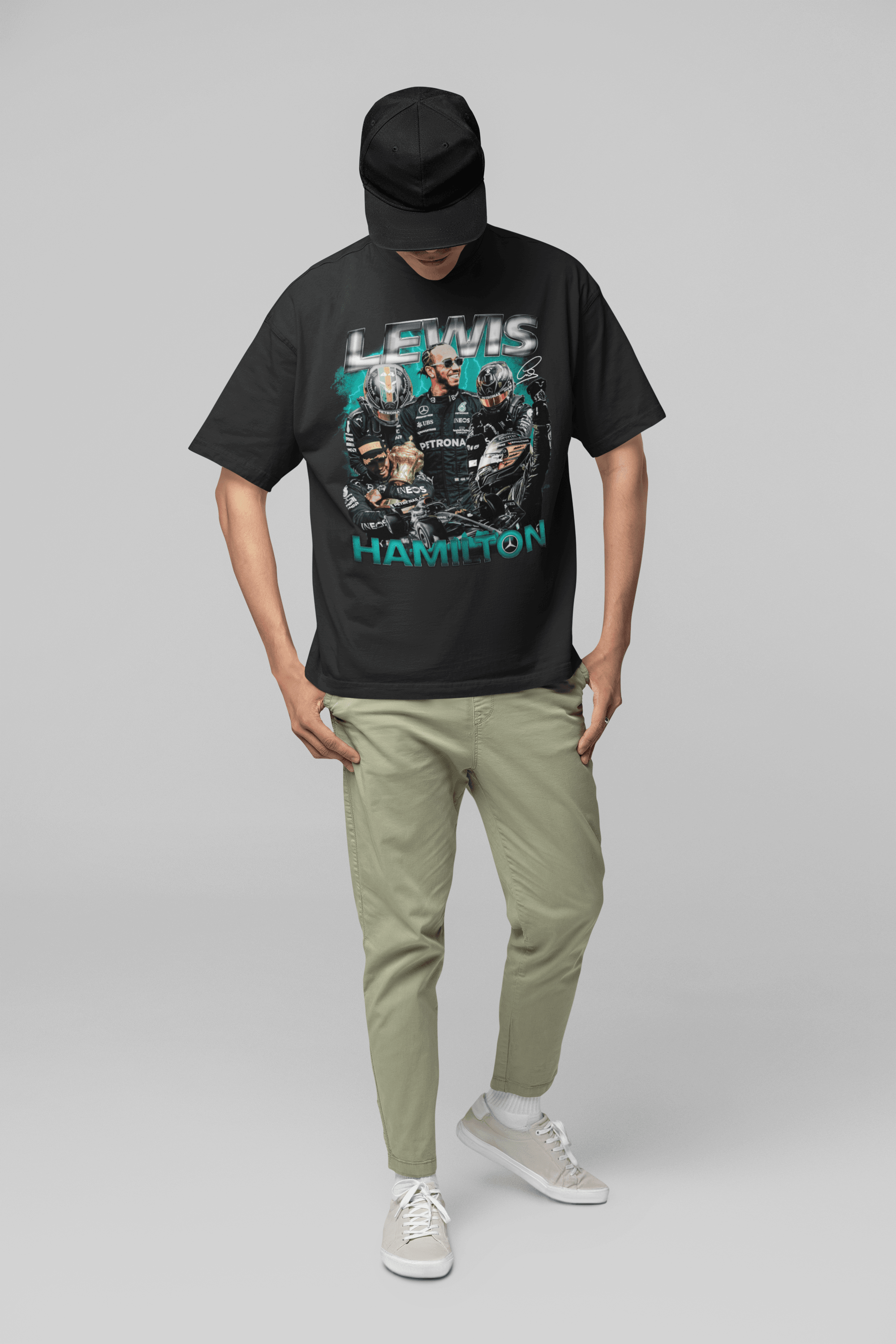 Camiseta Oversized Formula 1 - Lewis Hamilton - Loja GTS Customs