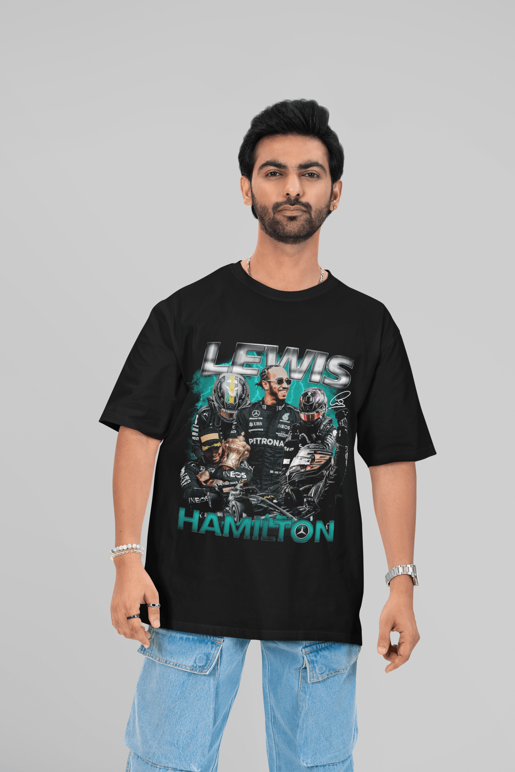 Camiseta Oversized Formula 1 - Lewis Hamilton - Loja GTS Customs