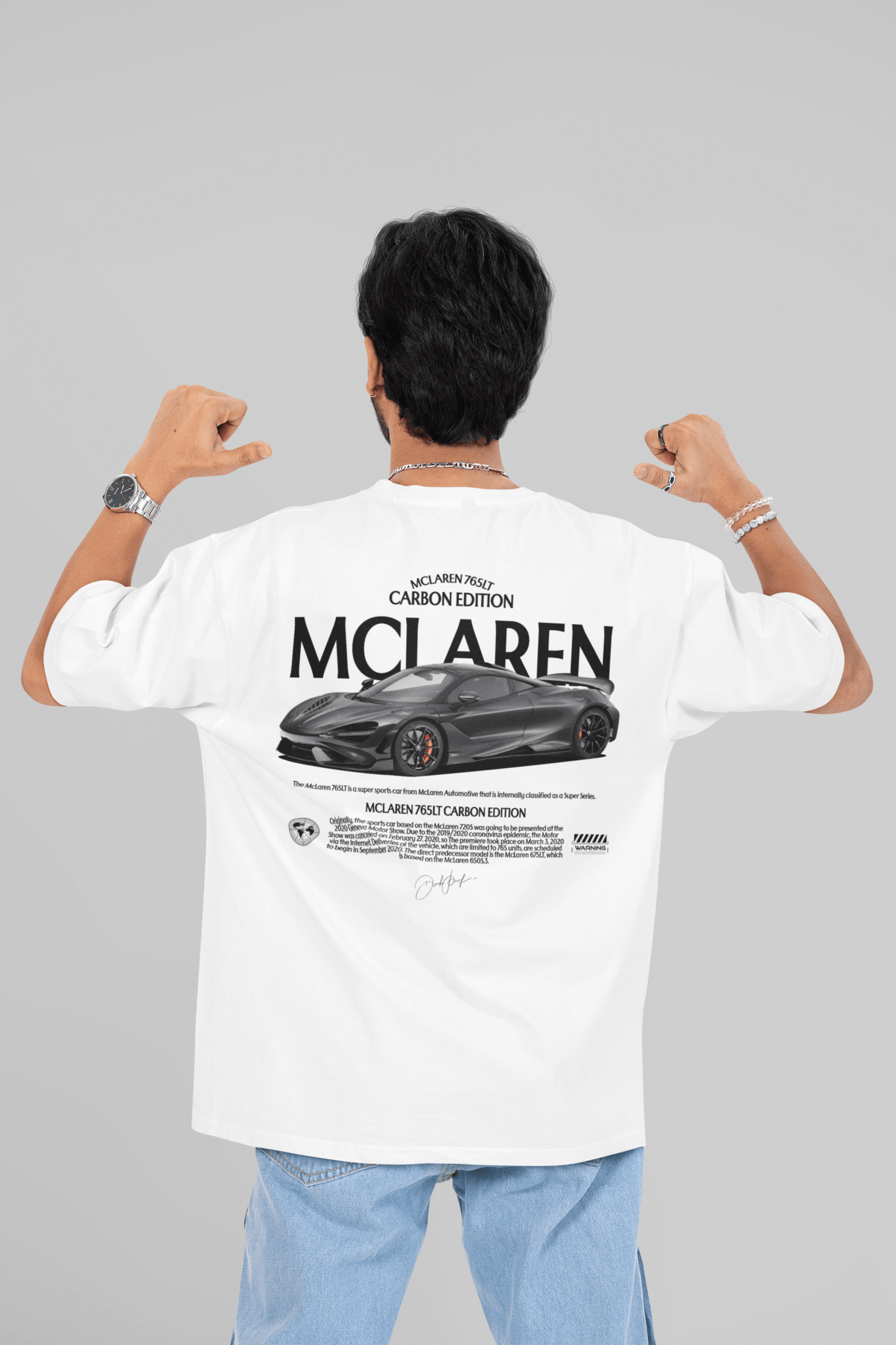 Camiseta Oversized McLaren 765LT - GTSO29 - Loja GTS Customs