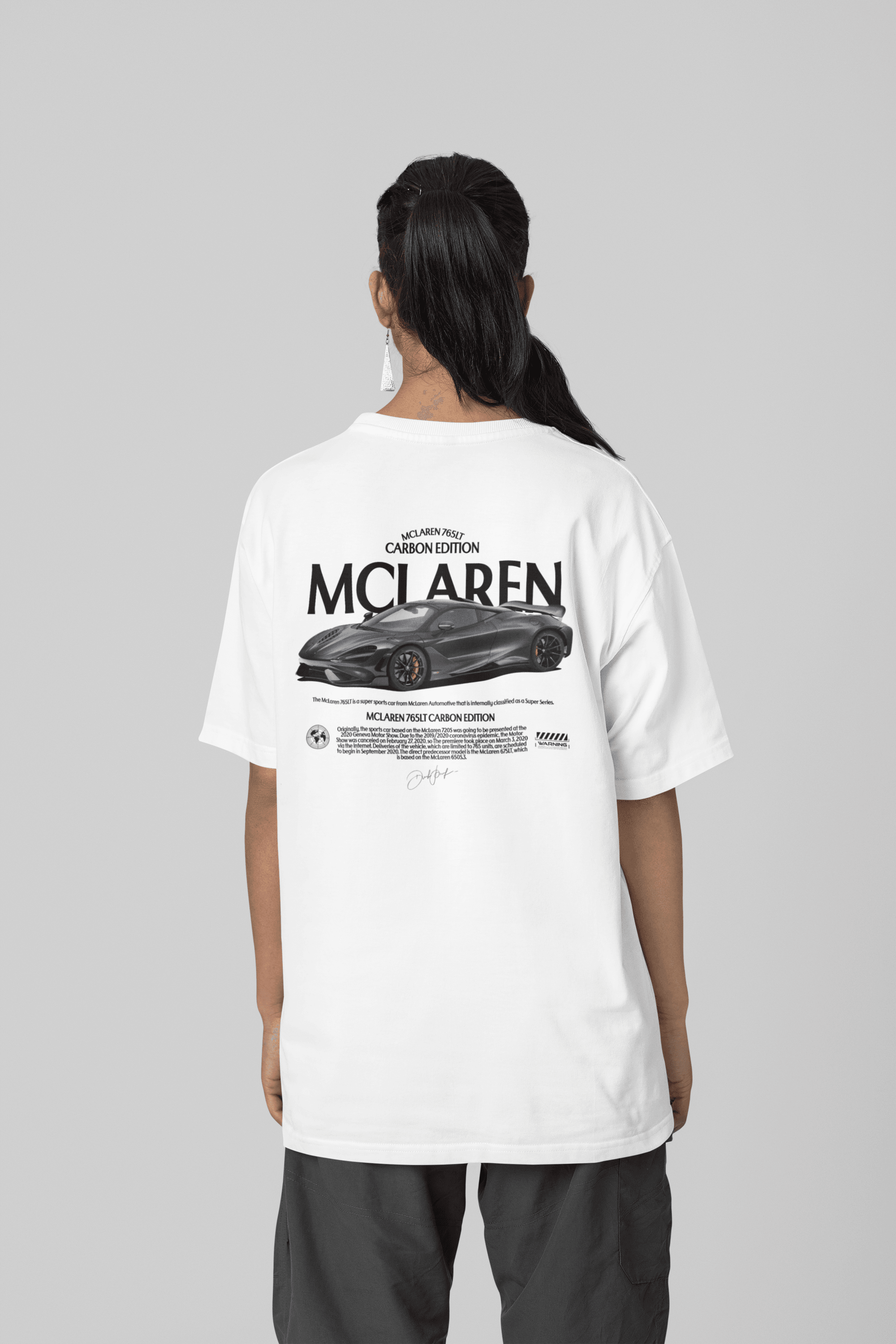 Camiseta Oversized McLaren 765LT - GTSO29 - Loja GTS Customs