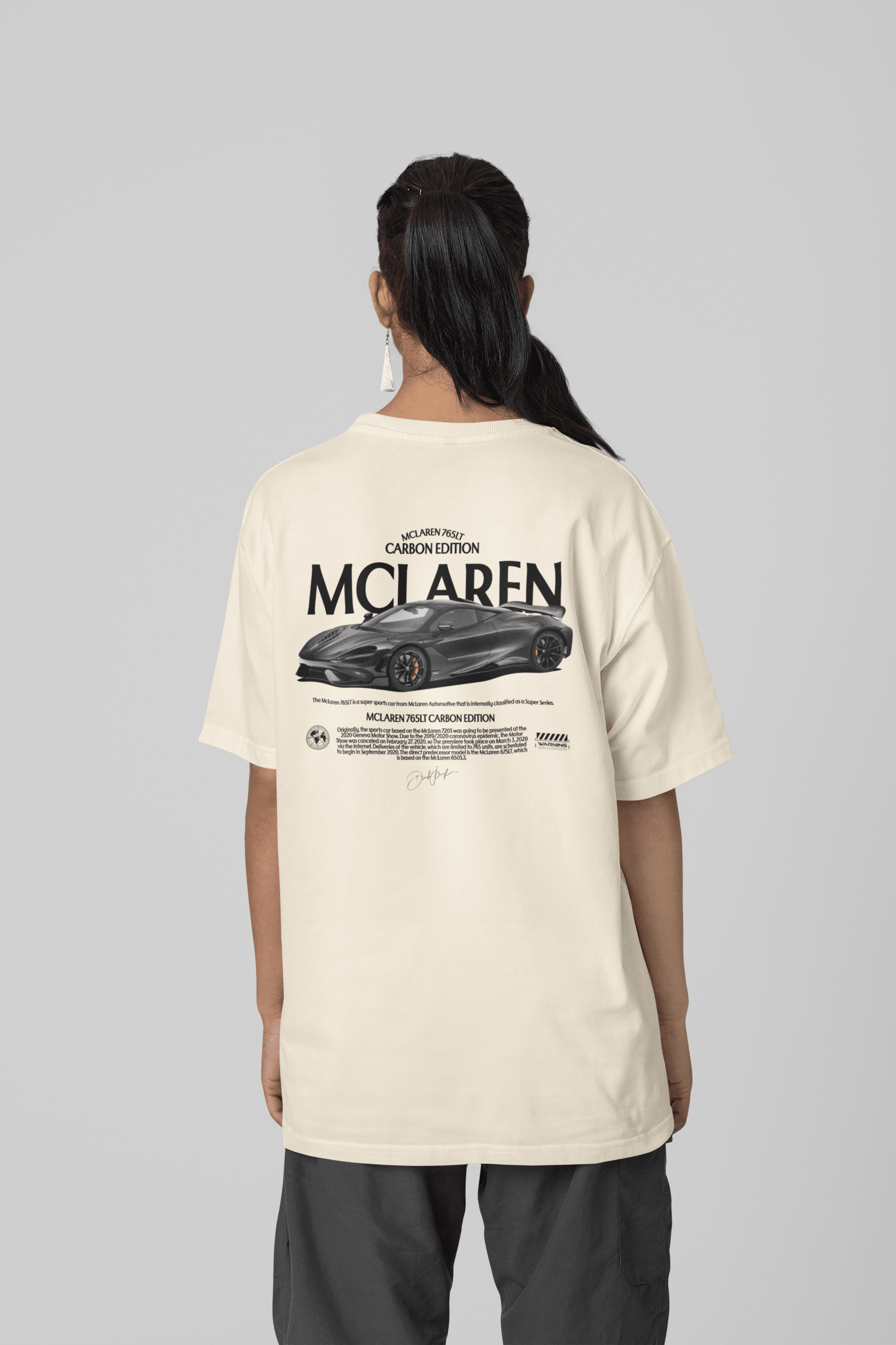 Camiseta Oversized McLaren 765LT - GTSO29 - Loja GTS Customs