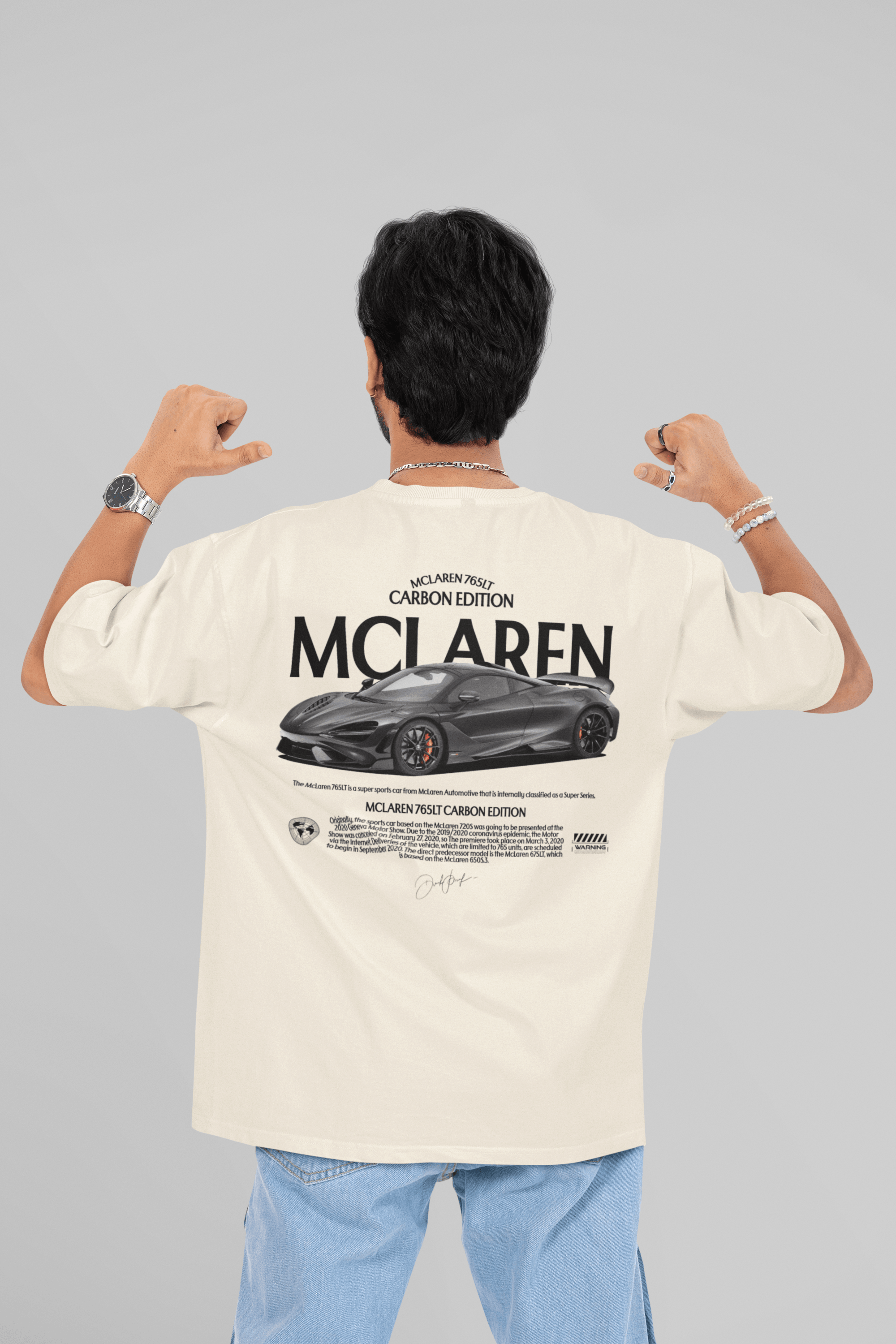 Camiseta Oversized McLaren 765LT - GTSO29 - Loja GTS Customs