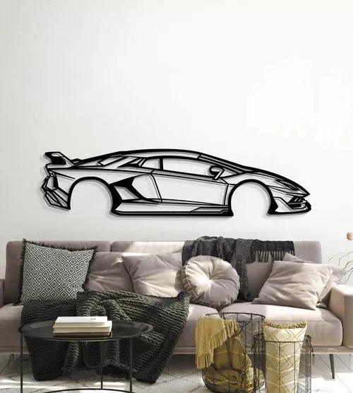 Quadro Decorativo Lamborghini Aventador SVJ - 35 cm x 100 cm