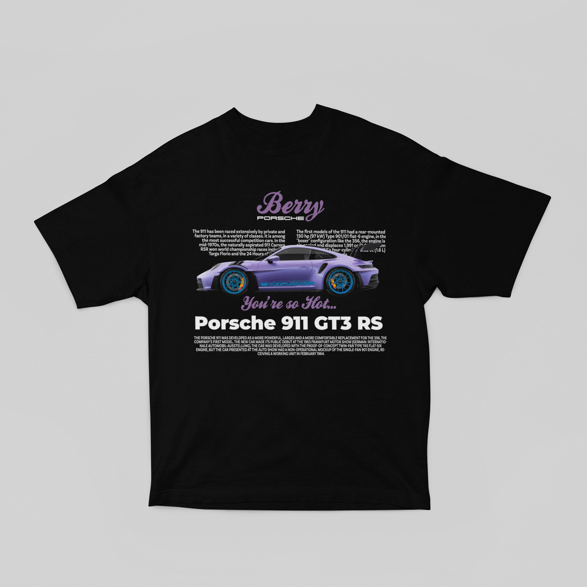 Kit Casal Camisetas Oversized Porsche Berry - GTSK5 - Loja GTS Customs