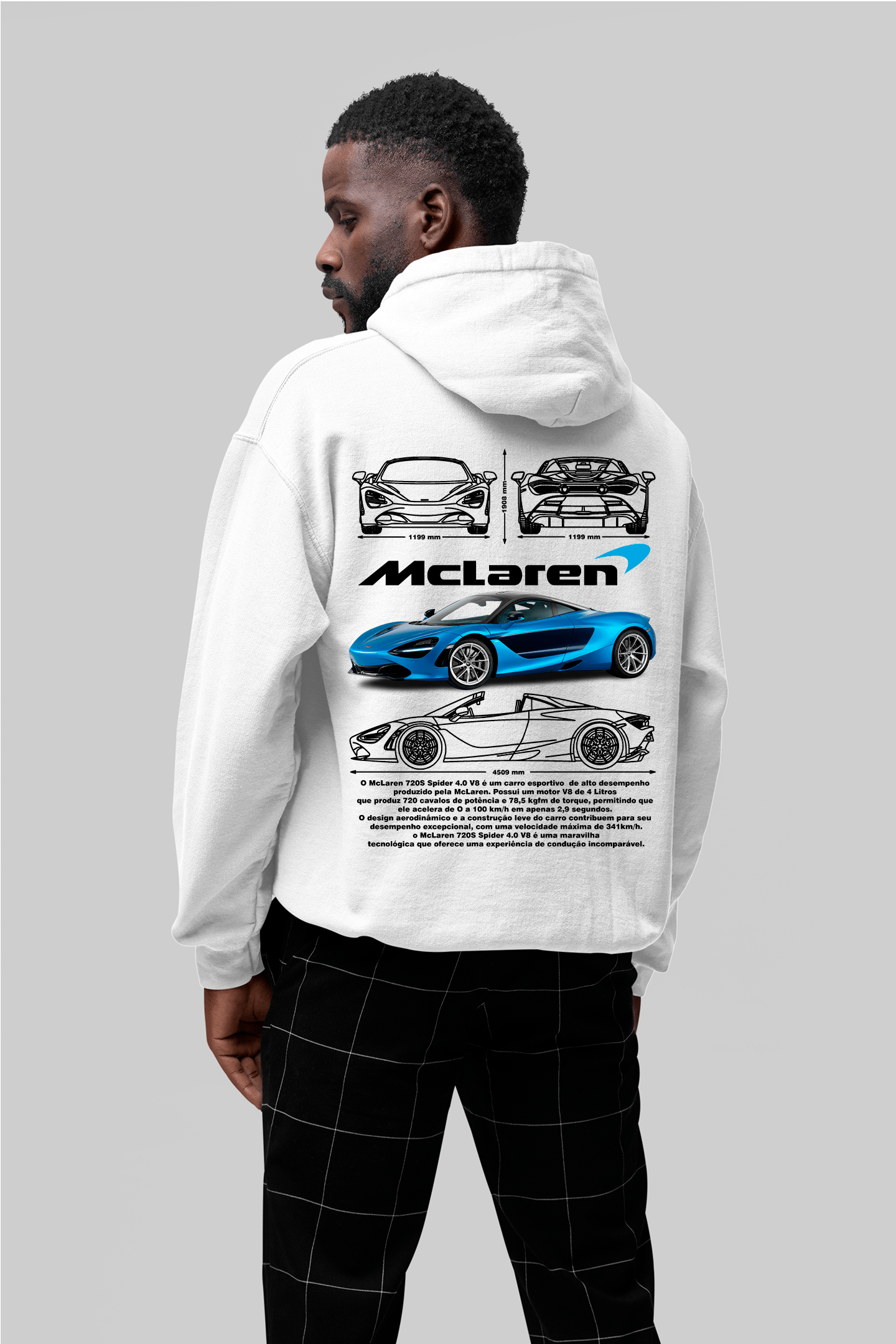 Moletom Com Capuz Mclaren 720s - GTSC27 - Loja GTS Customs