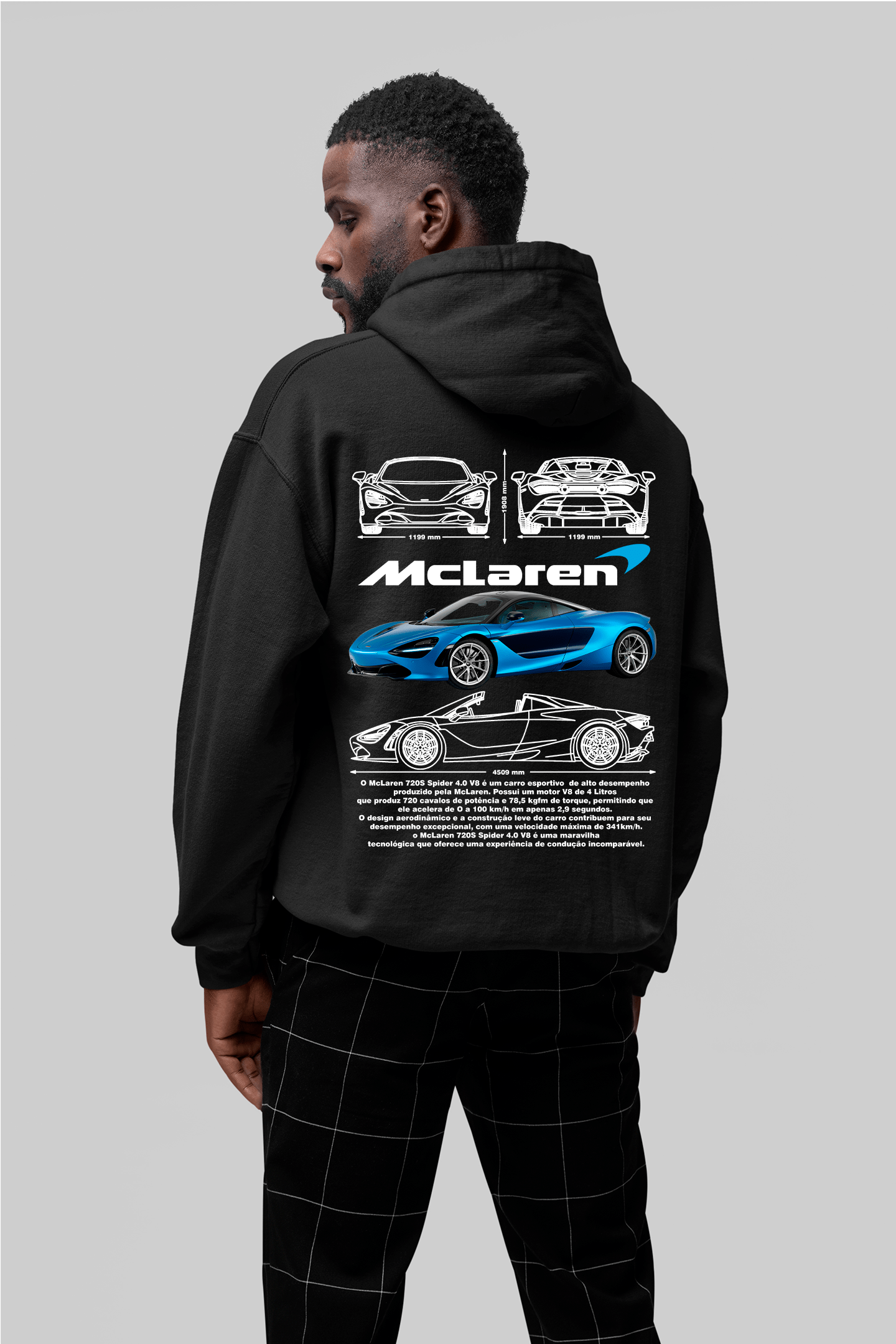 Moletom Com Capuz Mclaren 720s - GTSC27 - Loja GTS Customs