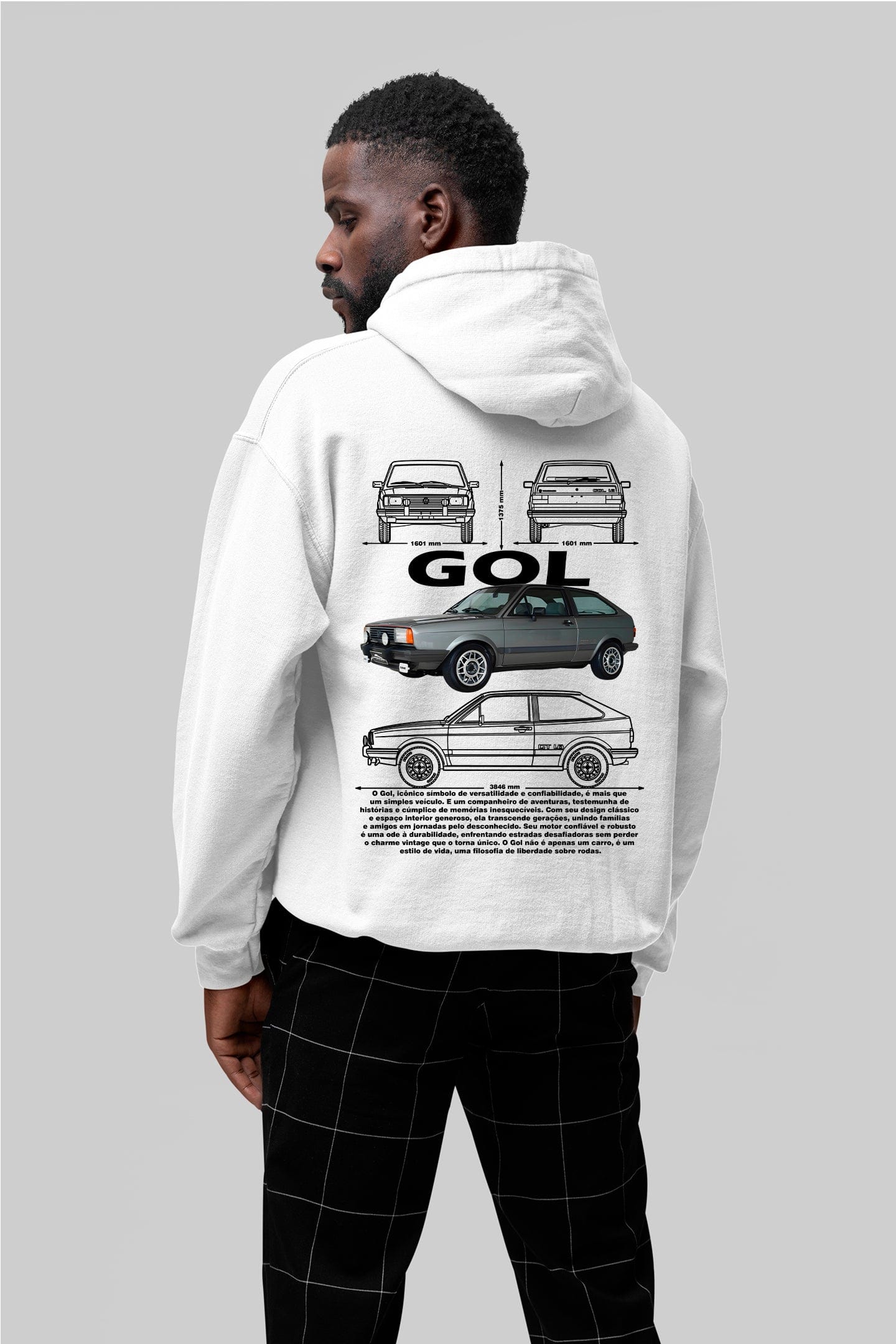 Moletom Com Capuz Volkswagen Gol Quadrado - GTSC21 - Loja GTS Customs