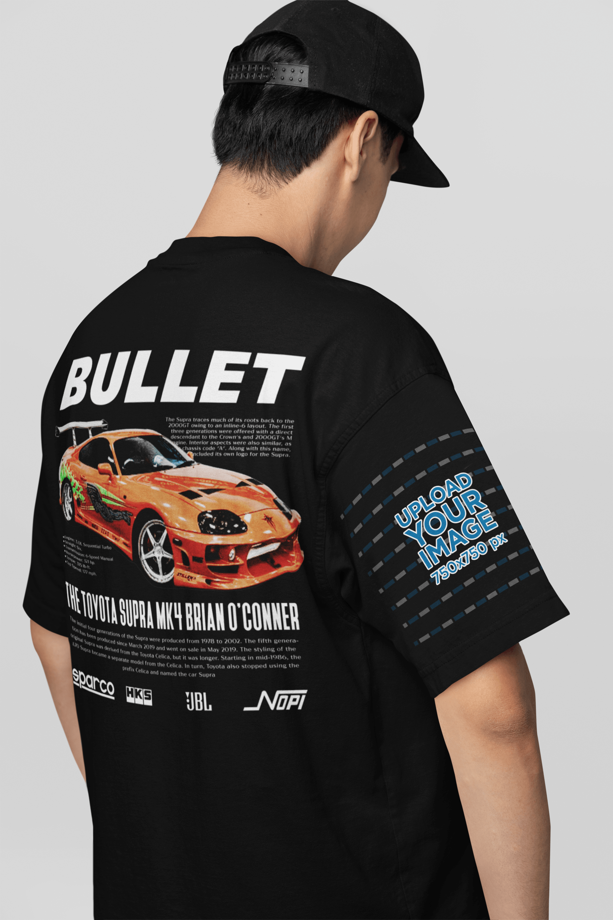 Camiseta do Brian + Supra MK4 Velozes e Furiosos GTS60-E