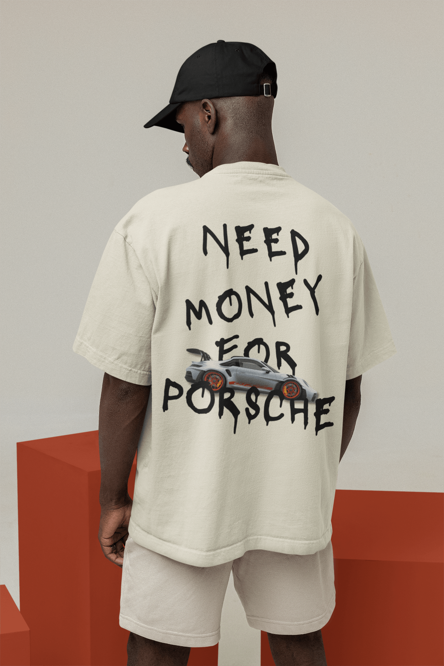 Camiseta Oversized Need Money For Porsche - GTS04