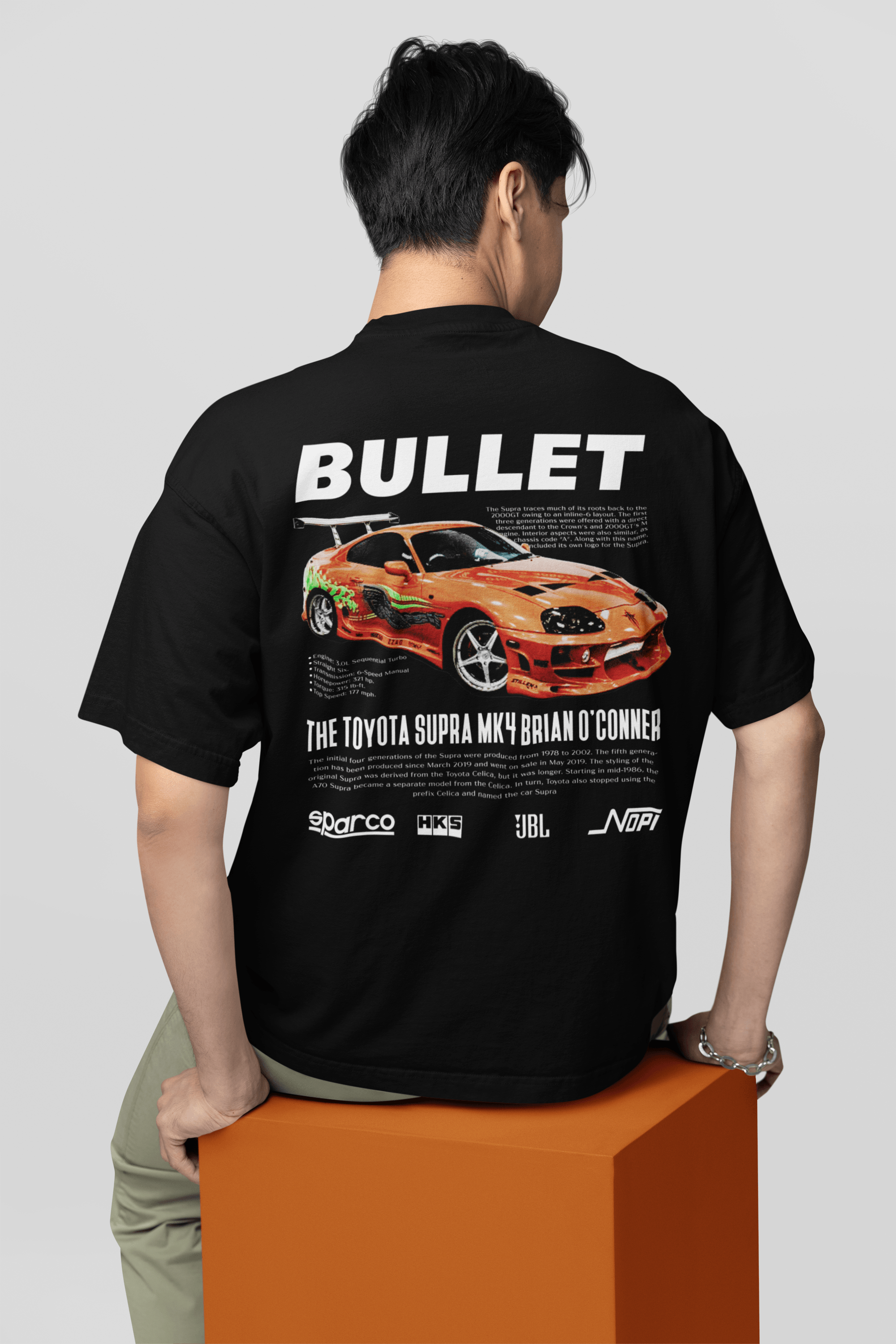 Camiseta do Brian + Supra MK4 Velozes e Furiosos GTS60-E