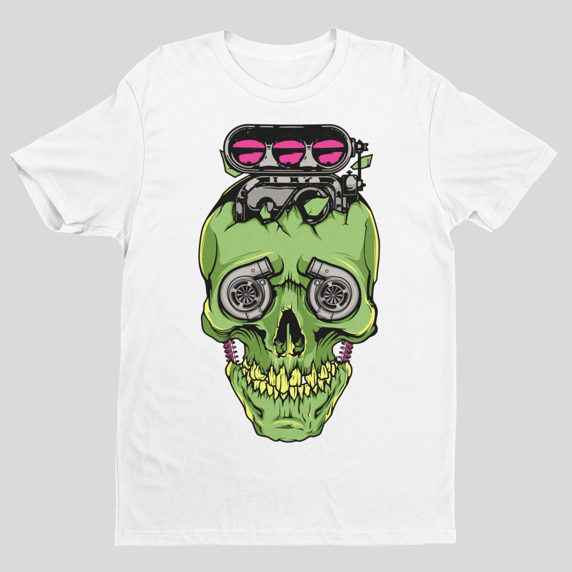 Camiseta Green Skull Supercharged - GTS39 - Loja GTS Custons