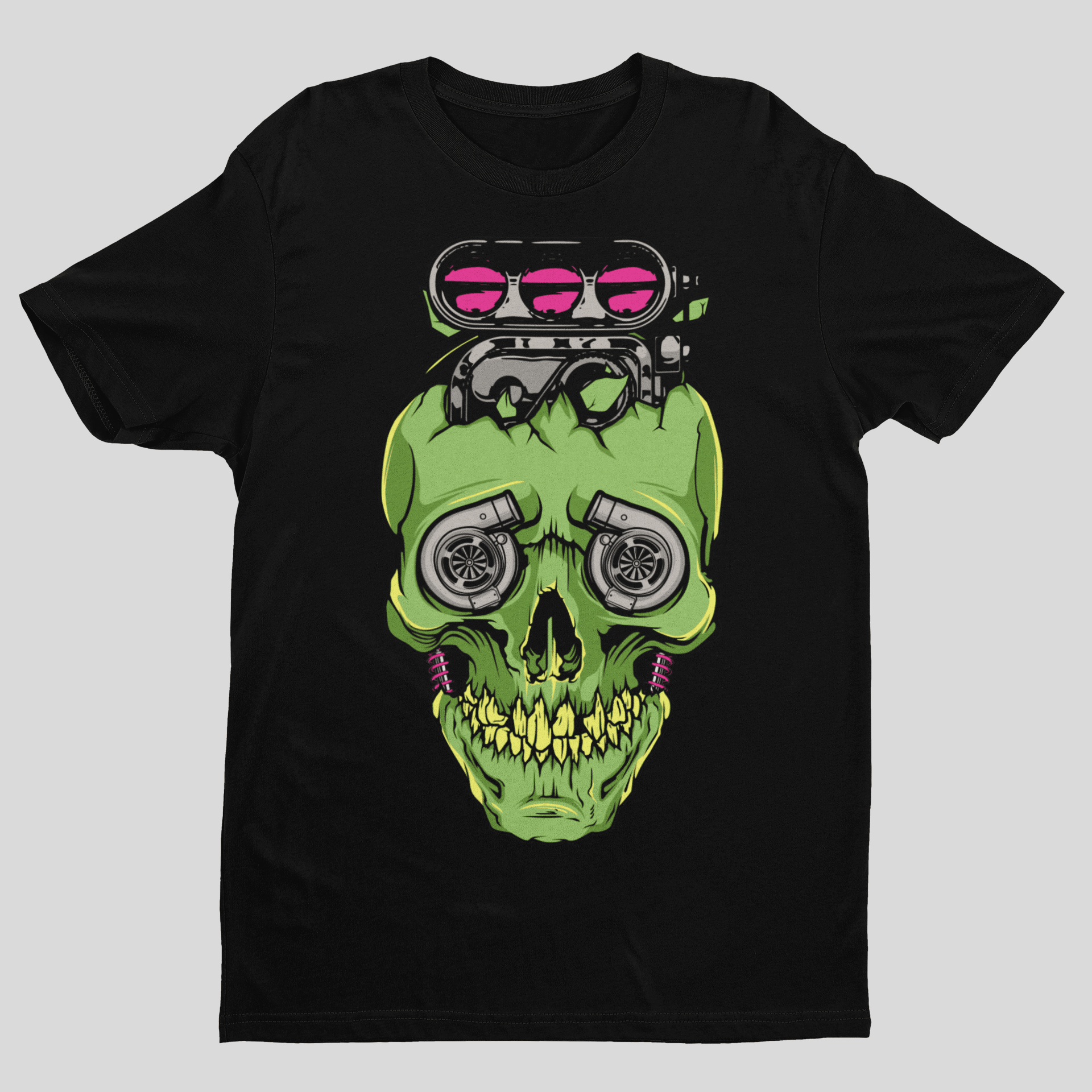 Camiseta Green Skull Supercharged - GTS39 - Loja GTS Custons