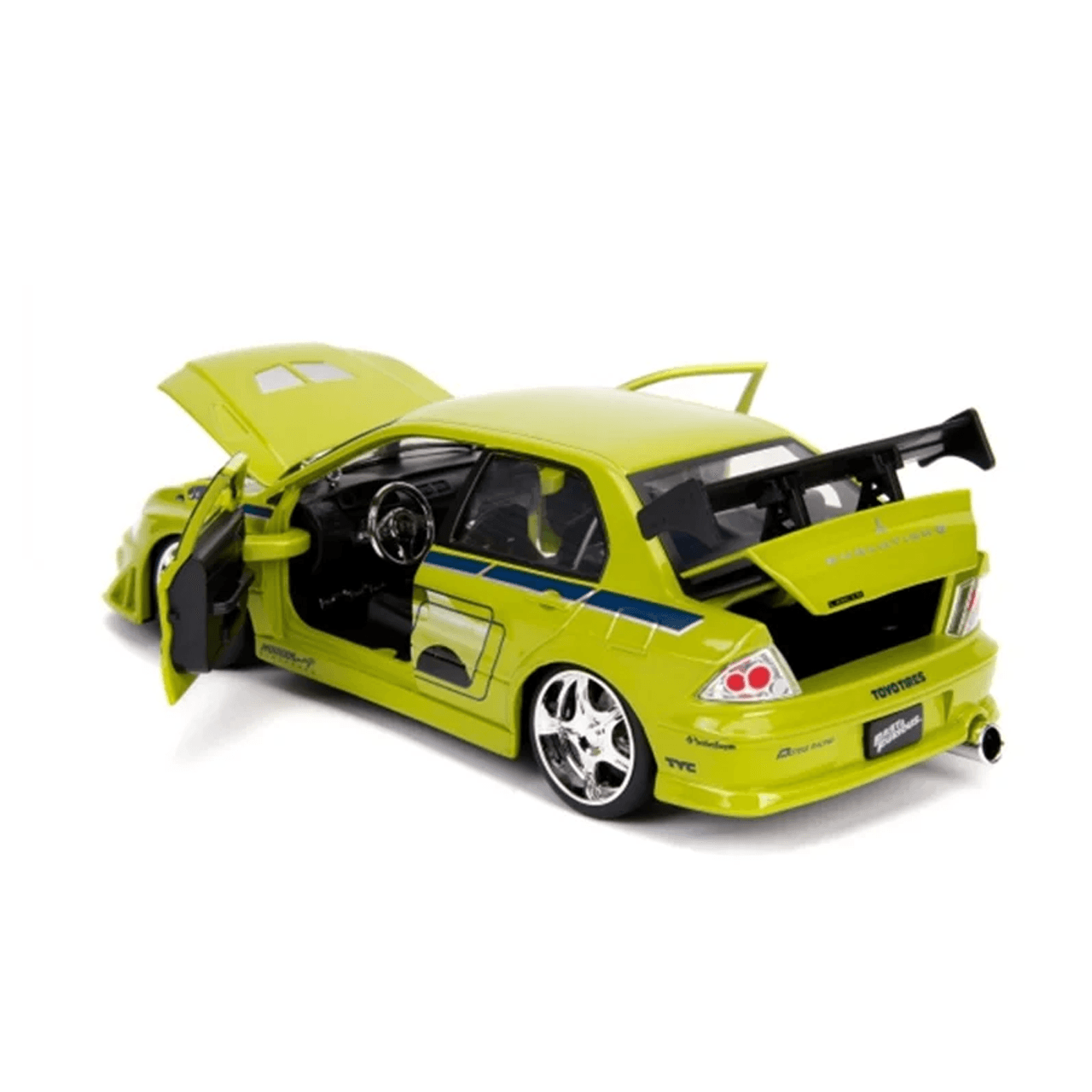 Miniatura 1/24 Mitsubishi Lancer Evolution 7 Brian O'Conner 2002 - Velozes e Furiosos 2 - Loja GTS Custons