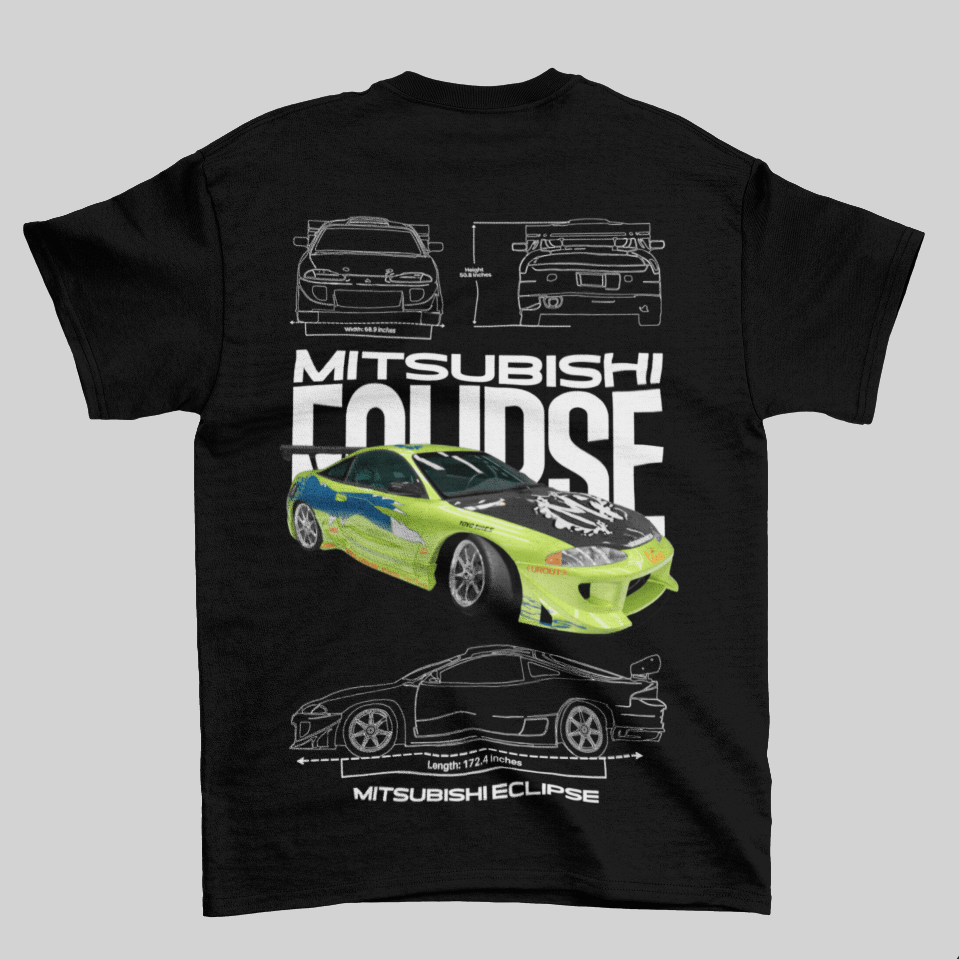 Camiseta do Brian + Mitsubishi Eclipse Velozes e Furiosos - GTS60-C