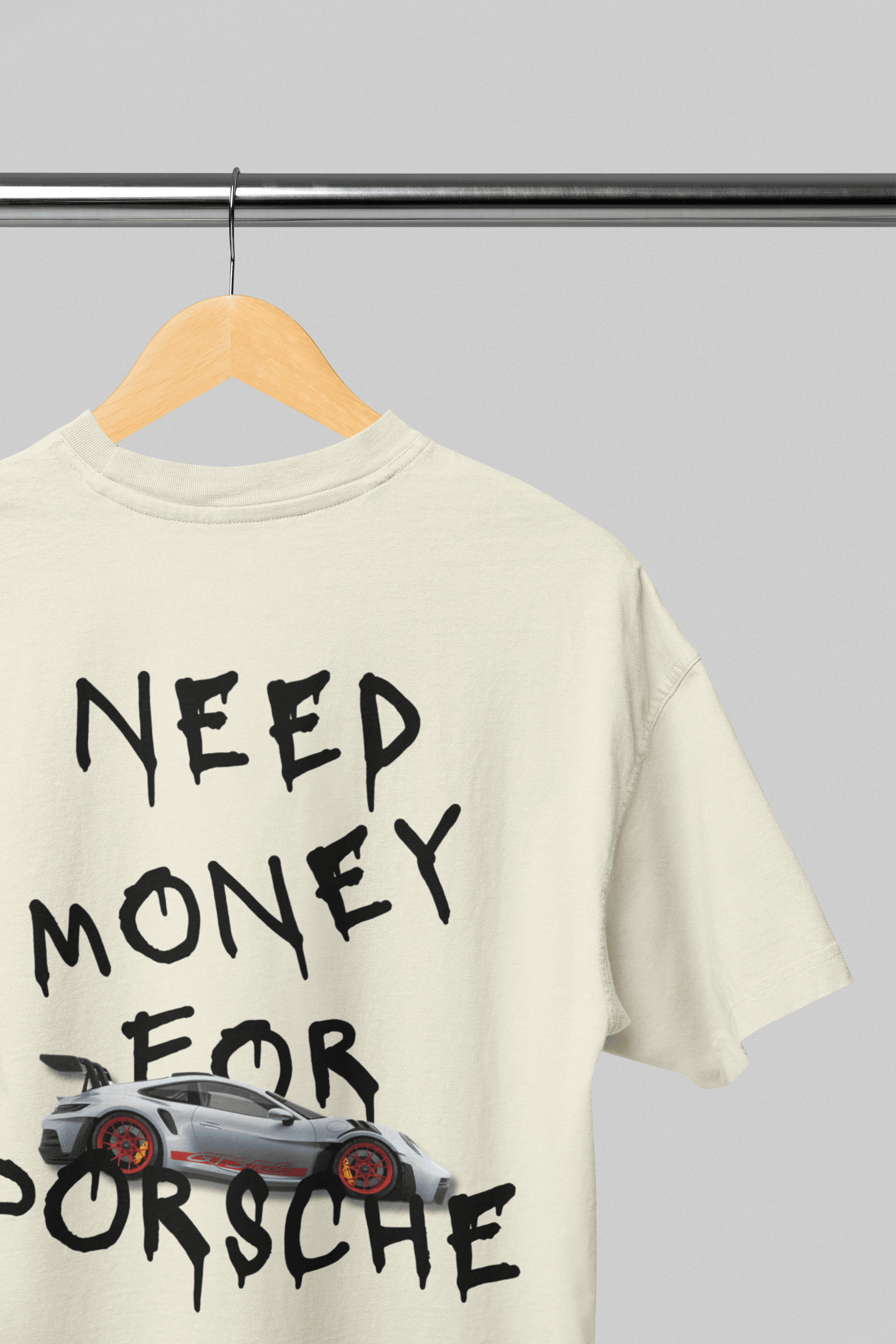 Camiseta Oversized Need Money For Porsche - GTS04